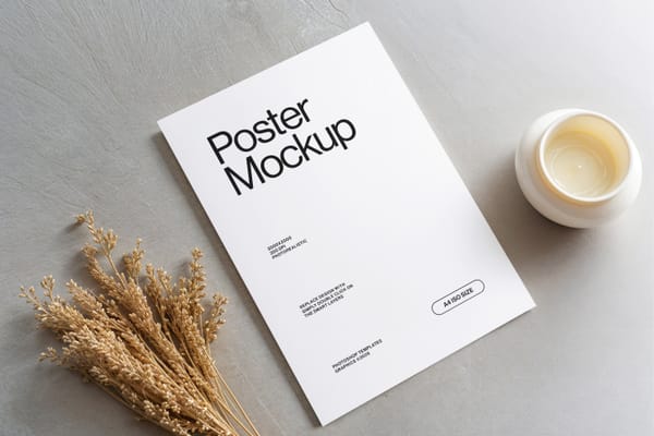 Soft Touch A4 Poster Mockup