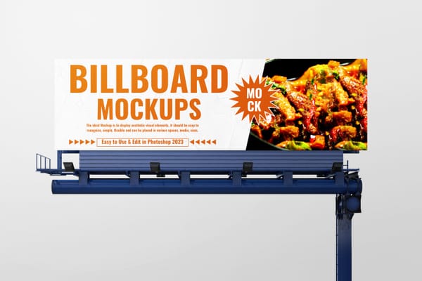 Blue Billboard Mockup