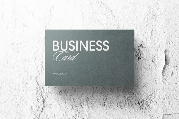 Business Card Mockup on Wall