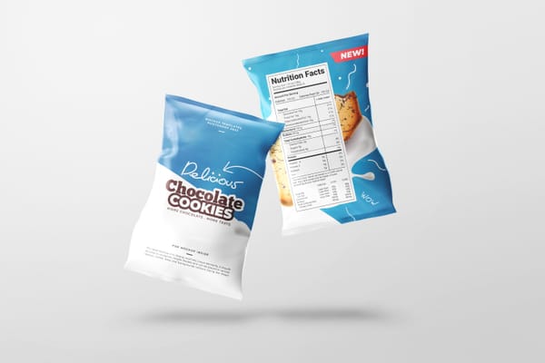 Floating Food Bag Mockup