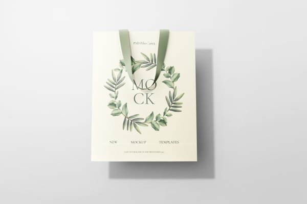 Floating Merchant Bag Mockup