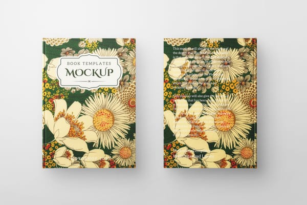 Floating Story Book Mockup