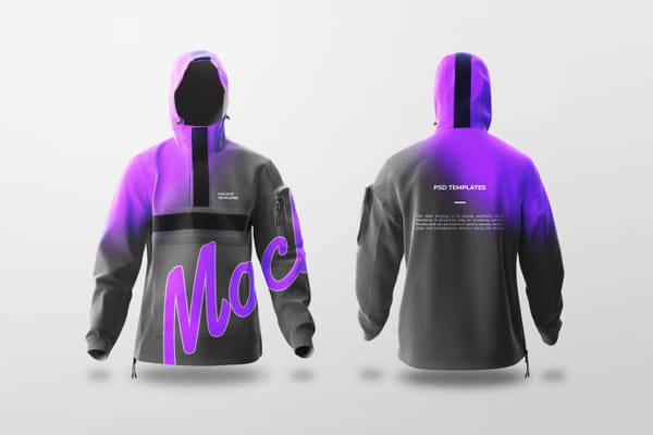 Front and Back Modern Jacket Mockup
