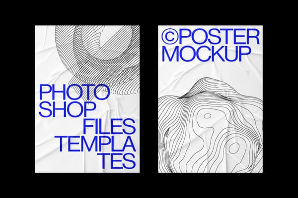 Glued A4 Poster Mockup