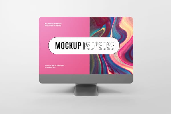 HD Screen iMac Mockup