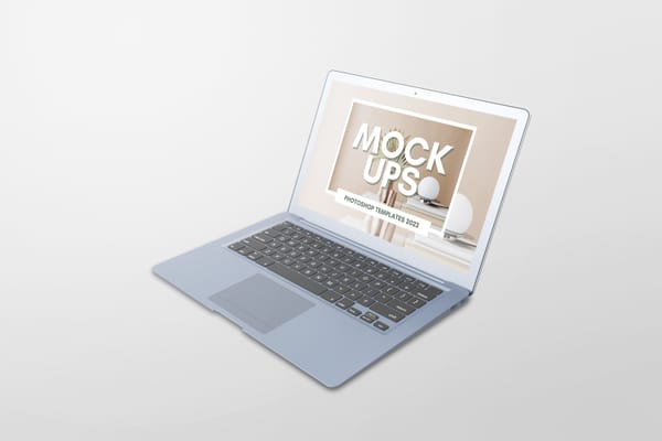 Left VIew of Laptop Mockup