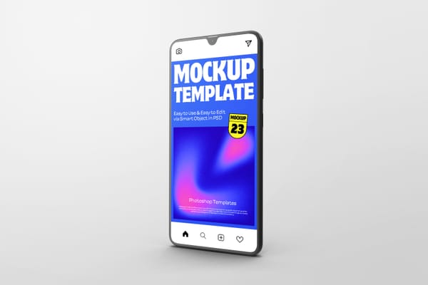 Left View of Samsung Phone Mockup