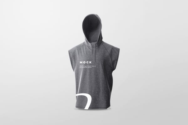 Male Vest Hood Mockup
