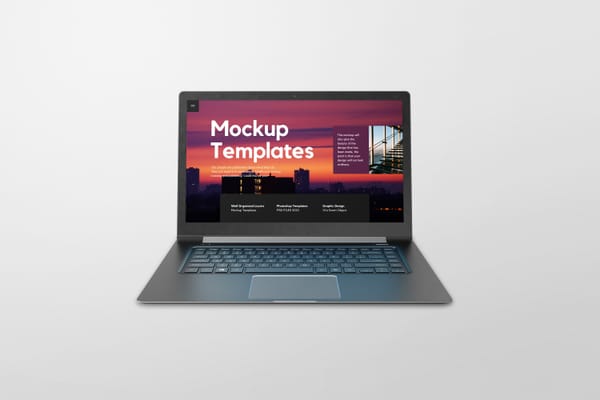 Notebook Generic Laptop Mockup