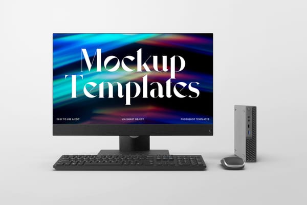 PC Desktop Set Mockup