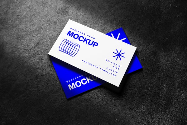 Realistic Modern Business Card Mockup