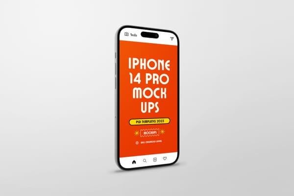Right View of iPhone 14 Pro Mockup