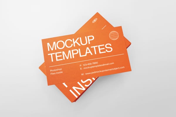 Stack of Business Cards Mockup