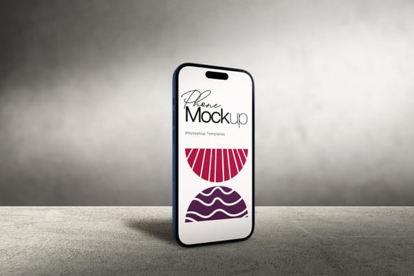Standing iPhone Mockup