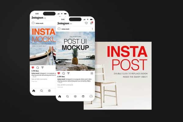 Flat Instagram Post UI Mockup