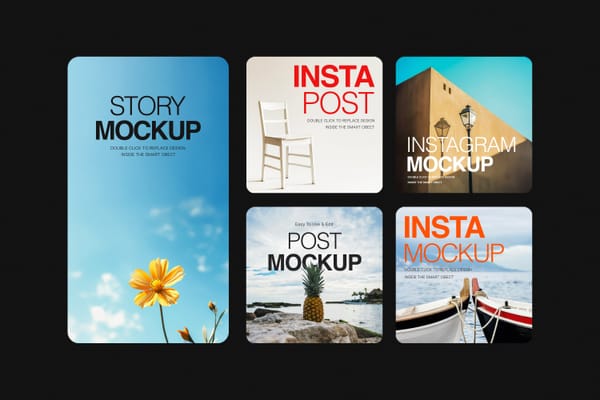 Flat Instagram Mockup