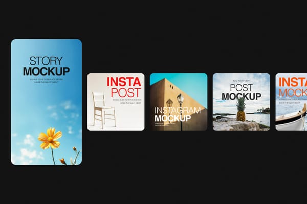 Flat Story & Post Instagram Mockup