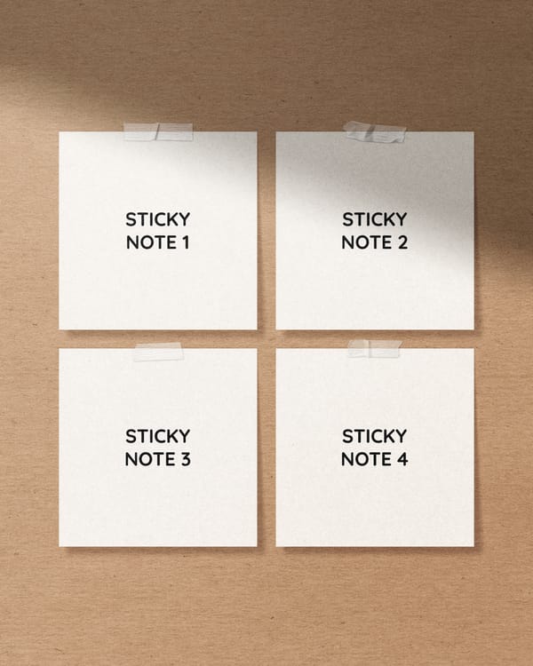 Minimalist Sticky Note Mockup