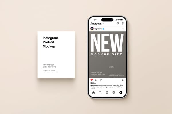 Instagram Portrait and iPhone Mockup