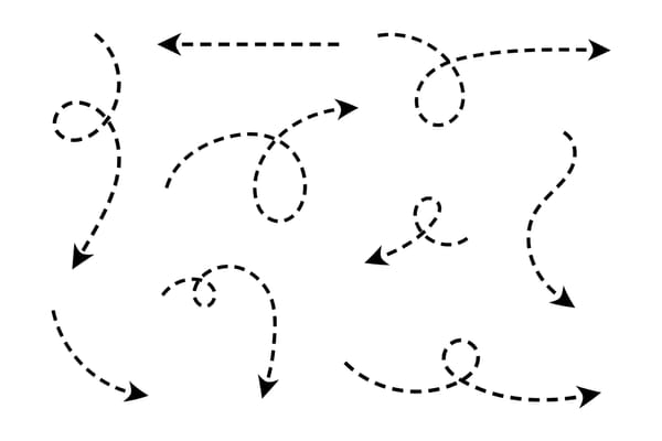 SVG Dashed Line Sharp Arrow