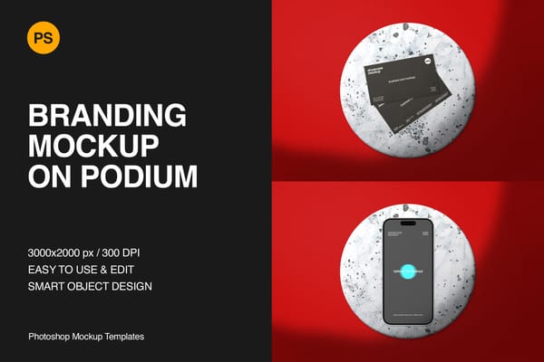 Branding Mockup On Podium