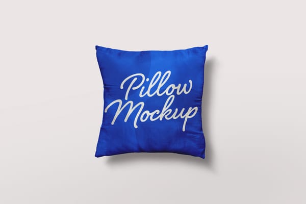 Blue Pillow Mockup