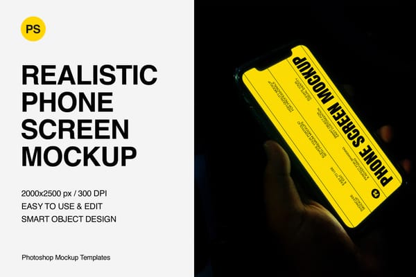 Realistic Phone Screen Mockup