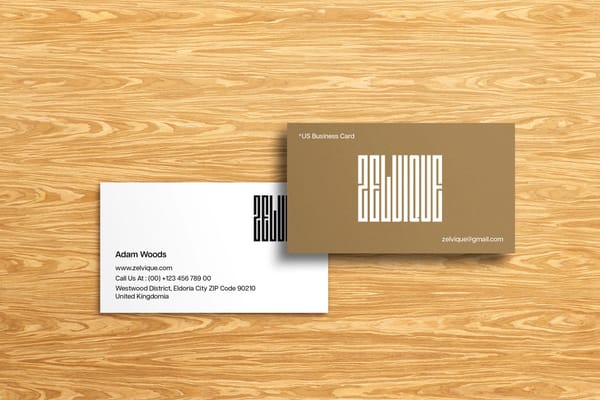 US Business Card Mockup