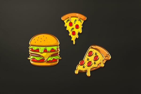 Junk Food Feast Enamel Pin Mockup
