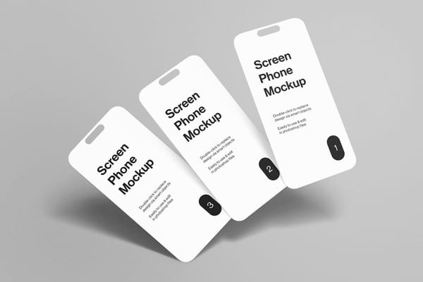 Minimal Screen Phone Mockup