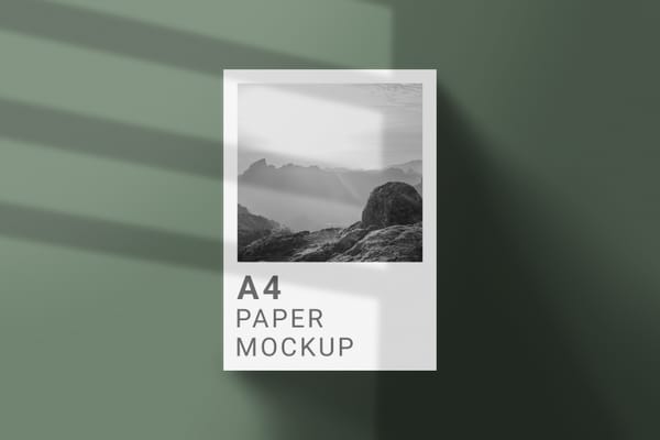 A4 Poster Mockup On The Wall