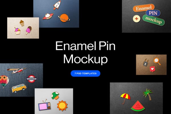 Branding Enamel Pin Mockups