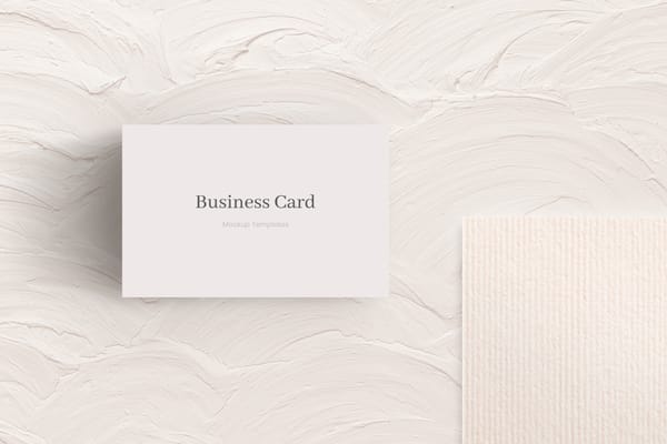 Business Card Mockup on Plaster Wall