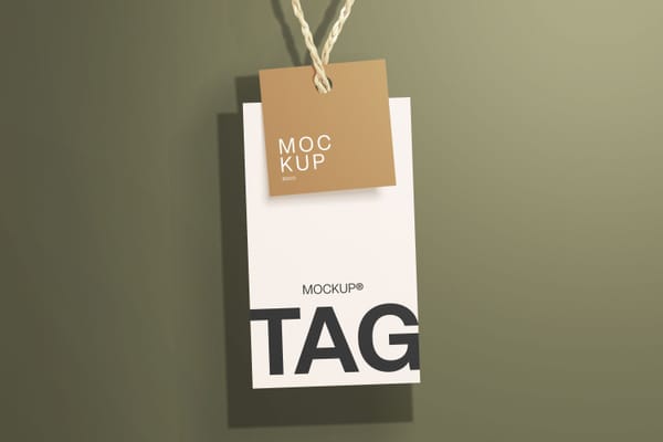 Clothing Double Tag Mockup