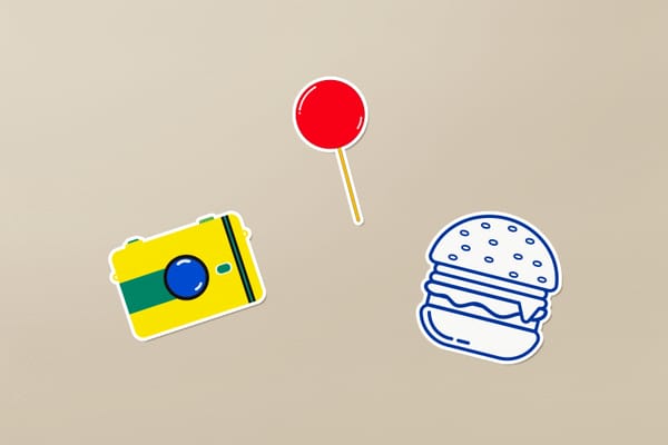 Fun Icon Sticker Mockup