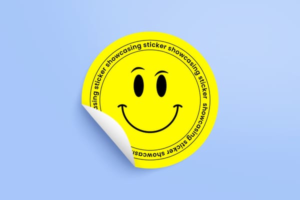 Round Sticker Mockup
