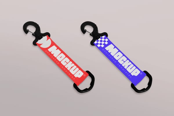Key Fob Strap Mockup with Custom Colors