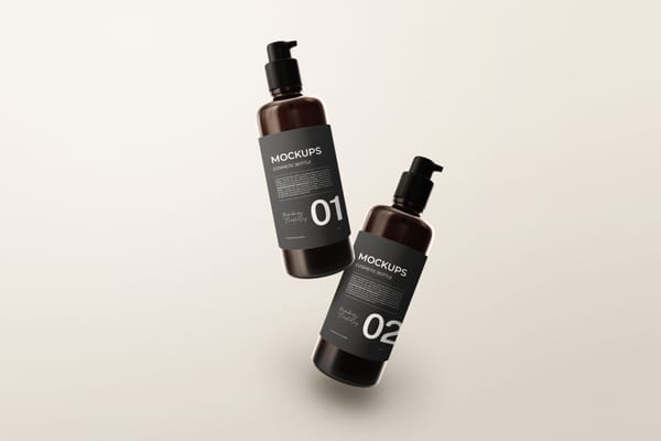 Cosmetic Bottle Mockup on Neutral Background