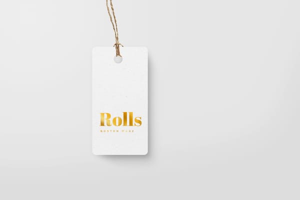 Tag Mockup on White Background