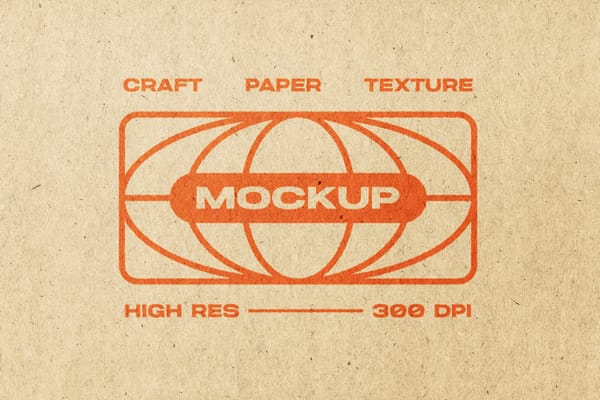 Craft Paper Logo Mockup