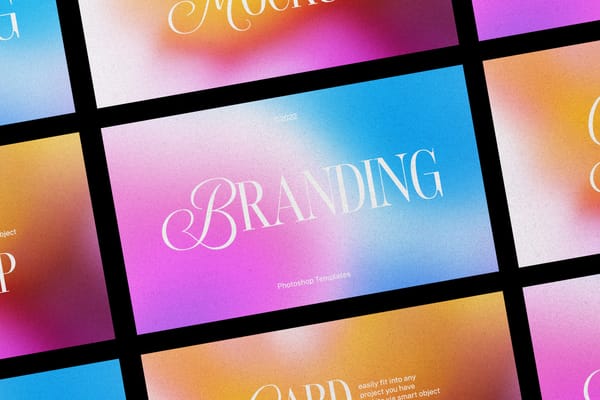 Gradient Branding Card Mockup