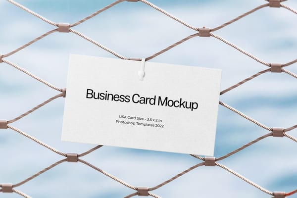 Hanging Business Card Mockup