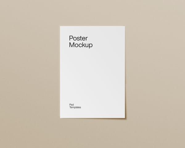 ISO Poster Mockup with Right Shadow