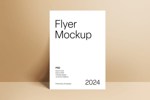 Light Brown Flyer Mockup
