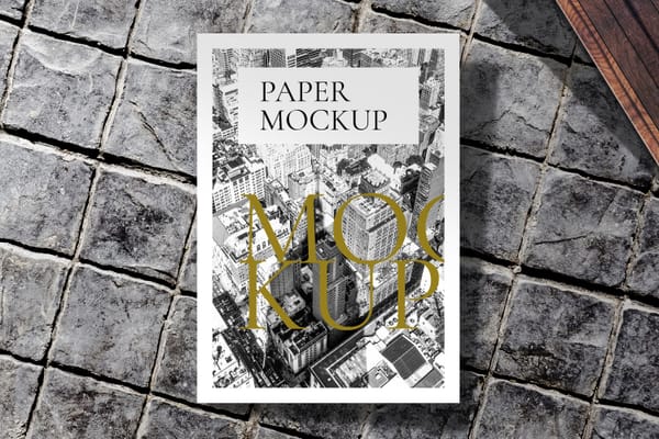 Realistic Magazine Paper Mockup