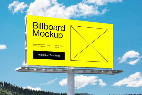 Sky Background Billboard Mockup