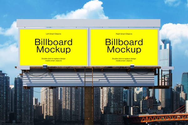 Sky City Billboard Mockup