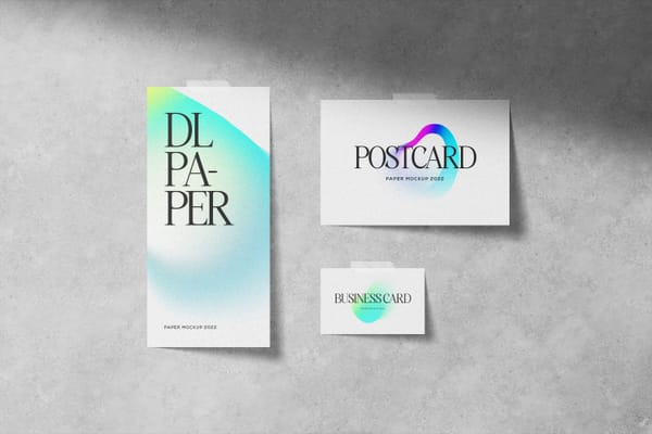 The Variant of Gradient Branding Card Mockup