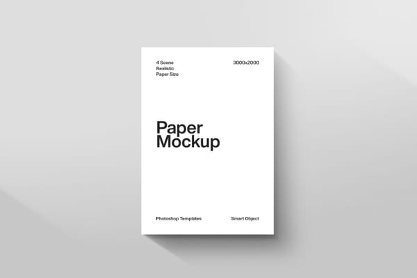 White Minimal Paper Mockup