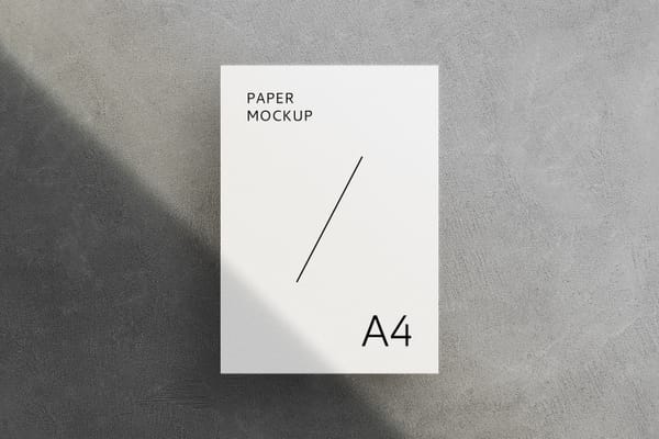 White Poster Mockup On Rough Wall Background